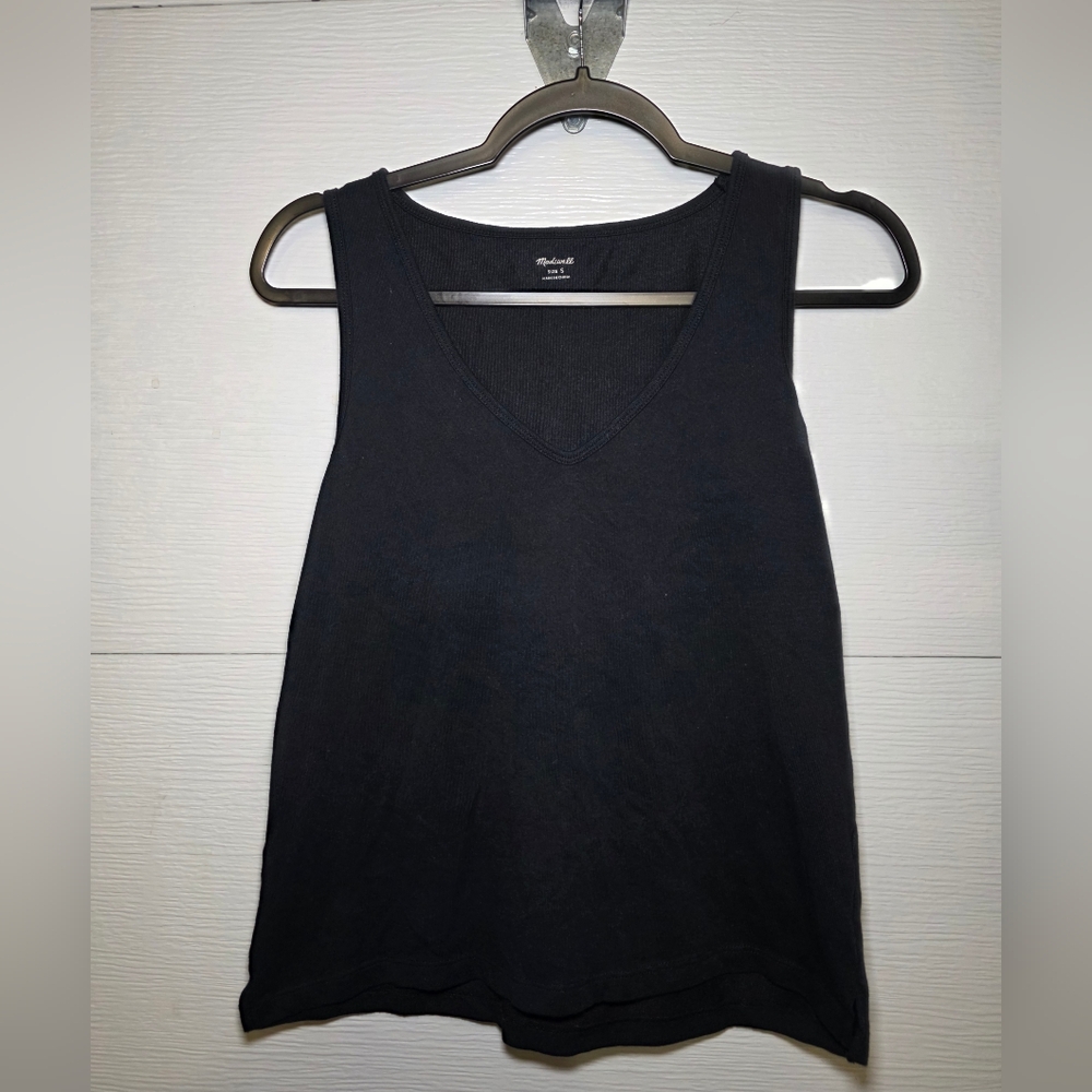Madewell Black V-Neck Tank